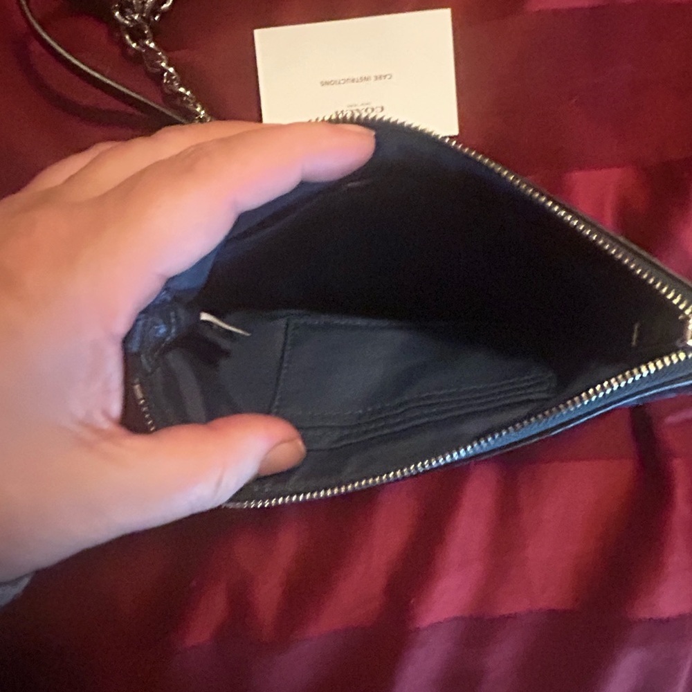 Coach Quinn  Blue pebble  Leather Crossbody Bag - Picture 7 of 12